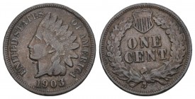 USA 1903 1 Cent in Kupfer selten sehr schön