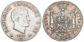 Italien 1807 M 5 Lire Silber 25g KM 10,1 sehr schön