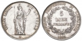 Italien 1848 Lombardi mVenetia 5 Lire Silber 25g KM C 22,3 vorzüglich
