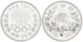 Japan 1964 1000 Yen Silber 20,3g Olypia KM 80 FDC