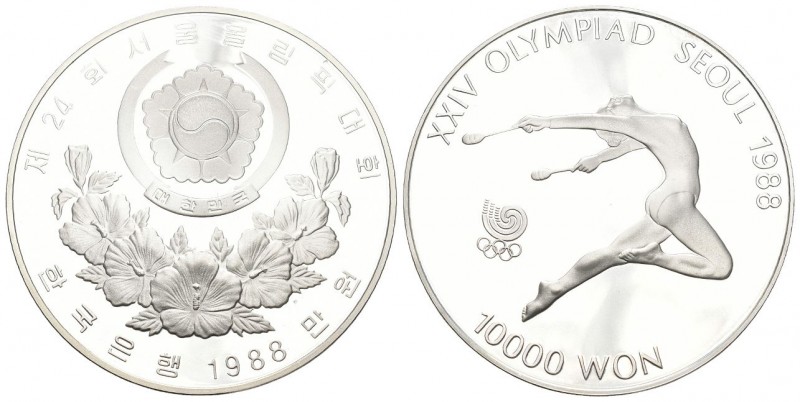 Korea 1988 10`000 Won Silber 33,62g selten Proof