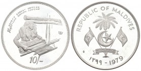 Malediven 1979 10 Ruffiaa Silber 19g KM 59a Proof