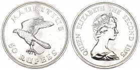Maritius 1975 50 Rupees Silber 32g KM 41 unz