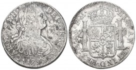 Mexikom 1792 8 Reales Silber 26,6g selten Mzz: M KM 109 sehr schön