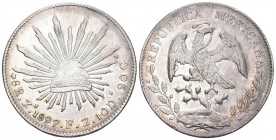 Mexiko 1897 8 Reales Silber 26,98g KM 377 selten vorzüglich