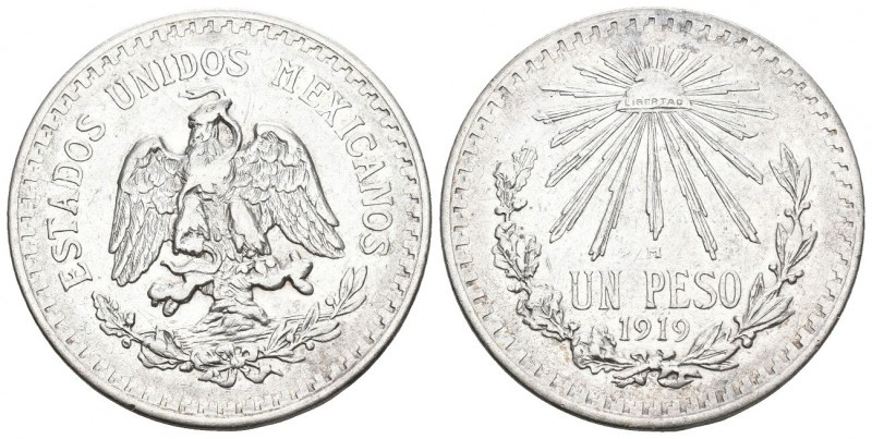 Mexiko 1919 Pesos Silber 18,11g KM 454 sehr schön +