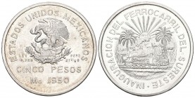 Mexiko 1950 5 Pesos Silber 27,8g selten KM 466 bis unzirkuliert