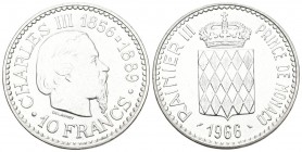 Monaco 1966 10 Francs Silber 25g KM 146 unzirkuliert