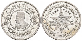 Marokko 1956 500 Francs Silber 22,5g selten KM 54 vorzüglich
