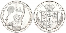 Niue 1987 50 Dollar Silber 27,1g selten Proof