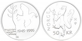 Norwegen 1995 50 Kronen Silber 16,8g selten KM 455 Proof
