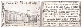 Peru 1917 Plaquette Silber selten 17,64g vorzüglich bis unzirkuliert