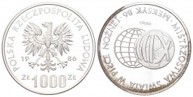 Polen 1986 1000 Zlotych Silber KM Pr 541 nProof