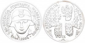Polen 2004 10 Zlotych Silber 14,2g selten Proof