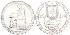 Portugal 1953 20 Escudos Silber 21g KM 585 bis unzirkuliert