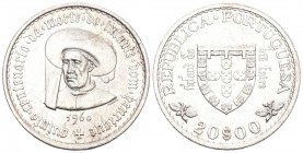 Portugal 1960 20 escudos Silber 21g KM 589 bis unzirkuliert