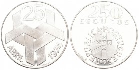Portugal 1974 250 Escudos Silber 25g KM 604 FDC