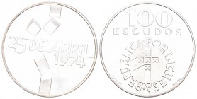 Portugal 1974 100 Escudos Silber 18g Selten KM 603 FDC