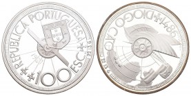 Portugal 1987 100 Escudos Silber 16,5g KM 641a unz