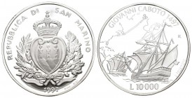 San Mairno 1997 10 000 Lire Silber 22 g KM 371 Polierte Platte