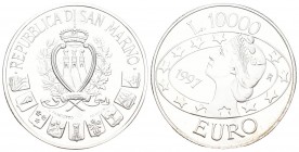 San Marino 1997 10 000 Lire Silber 22 g. KM 372 Polierte Platte