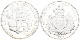 San Marino 1998 10 000 Lire Silber 22 g. KM 387 Polierte Platte