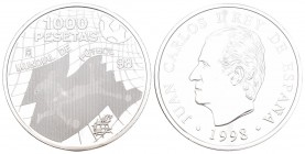 Spain 1998 1000 Pesetas Silber 13.5 g. KM 988 Polierte Platte