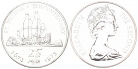 St. Helena 1973 25 Pence Silber 28.28 g. KM 5a Polierte Platte