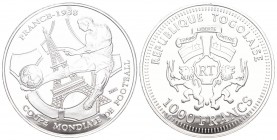 Togo 2001 1000 Francs Silber 19.91 g. KM 36 Polierte Platte
