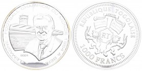Toggo 2001 1000 Francs Ar. 14.7 g. KM 35 Polierte Platte