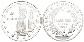 Turkey 1997 1 500 000 Lira Silber 31.1 g. KM 1100 unzikuliert