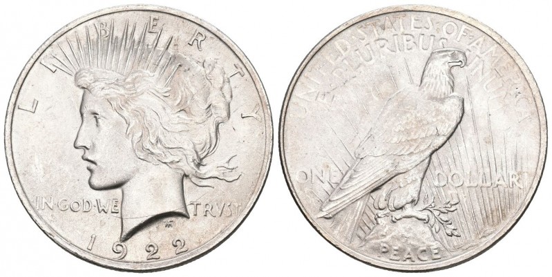 USA 1922 1 Dollar Silber 26.6 g. KM 150 vorzüglich