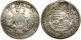 Austria 1 Thaler 1632 Leopold(1619 - 1635). Averse: Crowned 1/2-length figure right with scepter and sword. Averse Legend: LEOPOLDVS • D: G: ARCHIDVX ...
