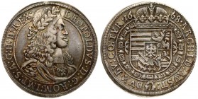 Austria 1 Thaler 1668 Hall. Leopold I(1657-1705). Averse: With lion's head in shoulder drapery. Reverse Legend: ARCHID: AVST: -DVX. BV: CO: TYR. Silve...