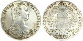 Austria 1 Thaler 1780 SF Restrike. Maria Theresia(1740-1780). Averse: Bust right. R.IMP.HU.BO.REG M.THERESIA.D.G. Reverse: Crowned imperial; double ea...