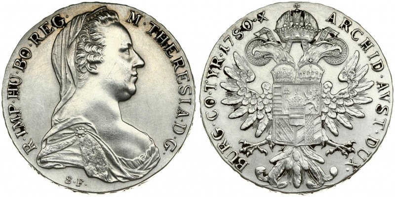 Austria 1 Thaler 1780 SF Restrike. Maria Theresia(1740-1780). Averse: Bust right...