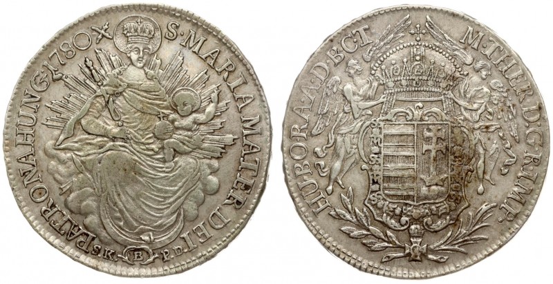 Austria Hungary 1/2 Thaler 1780B SK-PD Maria Theresia(1740-1780). Averse: Angels...