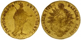 Austria Hungary 2 Ducat 1785 Joseph II(1765-1790). Averse: Standing figure. Averse Legend: IOS • II • D • G • R • I • S • A • G • H • B • R • A • A • ...