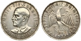 Germany Third Reich Medal (1933) Adolf Hitler (1889-1945). By O. Glöckler. Commemorating Hitler's rise to power. Av: Unser die Zukunft / Adolf Hitler....