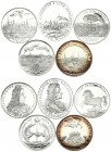 Germany Silver Medal(1984-1990). Weight approx: 56.53 g. Diameter: 30 & 29x34 mm. Lot of 5 Medal