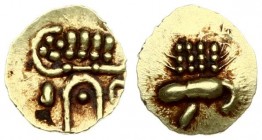 India 1 Fanam MYSORE (18th Century) AU. Type Vira Raya. Elliot PL.4-189. Gold 0.40g.