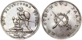 Switzerland Medal 1776 Bern Canton. Averse:HOC PROTECTORE TUTUS. Reverse: AD UTRUMQUE PARATUS. Silver. Swiss Medal-639; Wund-1373. Weight approx: 23.8...