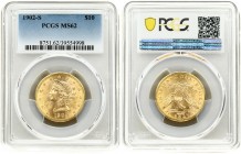 USA 10 Dollars 1902-S PCGS MS 62. Metal: Gold (0.900). Weight: 16.72 grams. Diametre: 27.0 mm. Liberty. Coronet head. San Francisco. Designer: Christi...