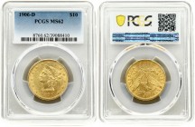 USA 10 Dollars 1906-D PCGS MS 62. Metal: Gold (0.900). Weight: 16.72 grams. Diametre: 27.0 mm. Liberty. Coronet head.Denver. Designer: Christian Gobre...