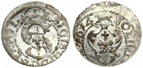 Latvia 1 Solidus 1614 Riga Sigismund III Waza (1587-1632). Averse: Large S monogram divides date. Averse Legend: SIG III D G REX PO D LI - SOLIDVS CIV...