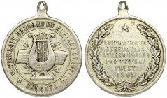 Latvia Medal 1895 IV Latvian Song festival in Jelgava. . Latvia/ Russia 1895. Silver Gilding. Weight approx: 10.36 g. Diameter: 35x30 mm