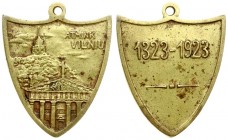 Lithuania Sign 'Remember Vilnius 1323–1923'. Averse: REMEMBER VILNIUS. Reverse: entry is 1323-1923. Bronze. Weight approx: 11.78g. Diameter: 37x29 mm...