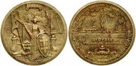 Lithuania Commemorative medal 'The Great Vilnius Seimas 1905–1925'. Painter Petras Rimša (1881–1961). In the center of the obverse of the medal is a v...