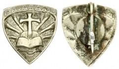 Lithuania Badge (1927) of the Lithuanian Catholic Youth Union 'Spring' 20 century. The Union was founded in 1911. Copper alloy with zinc and nickel im...