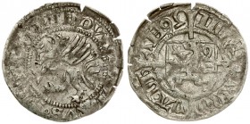 Poland Pomerania 1 Solidus 1492. Boguslaw X(1474-1523). Averse: Griffing turned left within beaded circle; legend surrounding. Reverse: Coat-of-arms o...